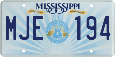 MS license plate MJE194