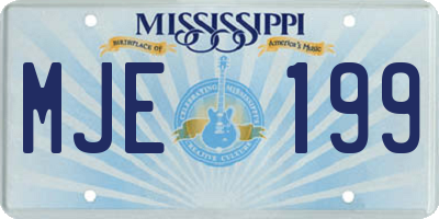 MS license plate MJE199