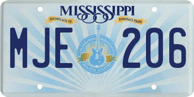 MS license plate MJE206