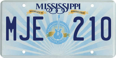 MS license plate MJE210