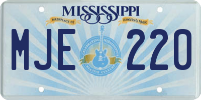 MS license plate MJE220