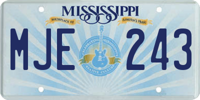 MS license plate MJE243
