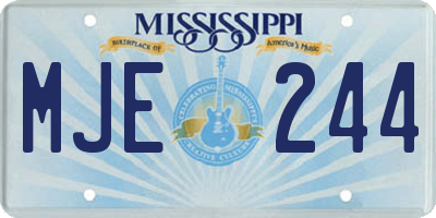 MS license plate MJE244