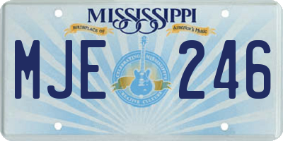 MS license plate MJE246