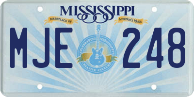 MS license plate MJE248