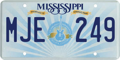 MS license plate MJE249