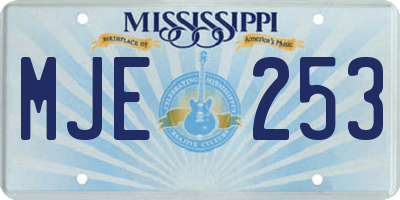 MS license plate MJE253