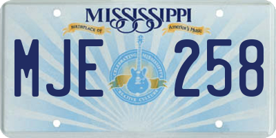 MS license plate MJE258