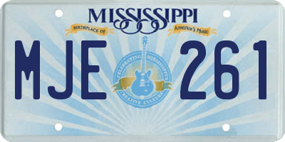 MS license plate MJE261