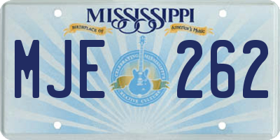 MS license plate MJE262