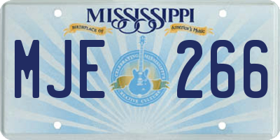 MS license plate MJE266