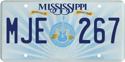 MS license plate MJE267