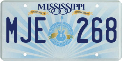 MS license plate MJE268