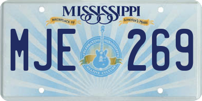 MS license plate MJE269