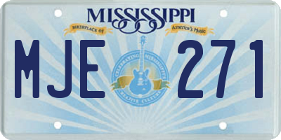 MS license plate MJE271