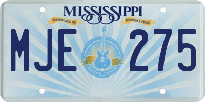 MS license plate MJE275