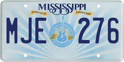 MS license plate MJE276