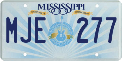 MS license plate MJE277