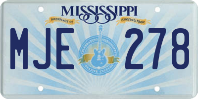 MS license plate MJE278
