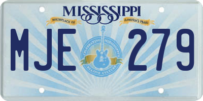 MS license plate MJE279