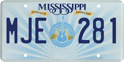 MS license plate MJE281