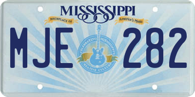MS license plate MJE282