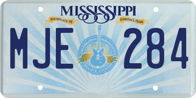 MS license plate MJE284