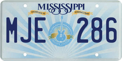 MS license plate MJE286