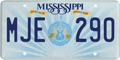 MS license plate MJE290