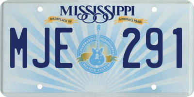 MS license plate MJE291