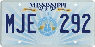 MS license plate MJE292