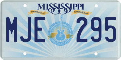 MS license plate MJE295