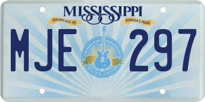 MS license plate MJE297