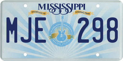 MS license plate MJE298