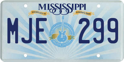 MS license plate MJE299