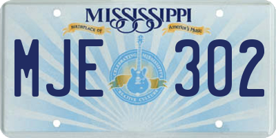 MS license plate MJE302