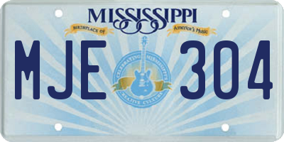 MS license plate MJE304
