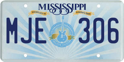 MS license plate MJE306