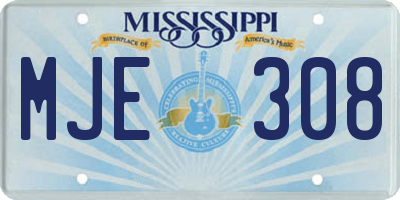 MS license plate MJE308
