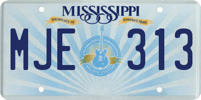 MS license plate MJE313