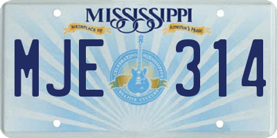 MS license plate MJE314