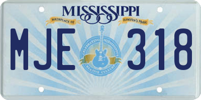MS license plate MJE318