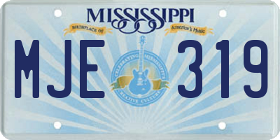 MS license plate MJE319