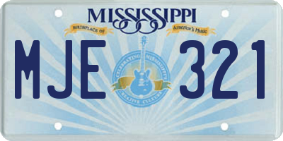 MS license plate MJE321
