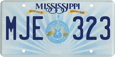 MS license plate MJE323
