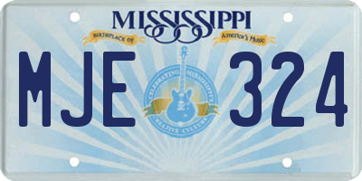 MS license plate MJE324