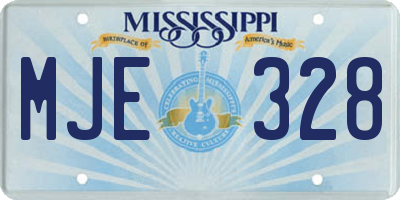 MS license plate MJE328