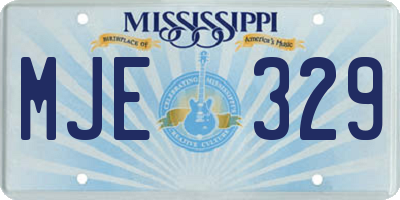 MS license plate MJE329