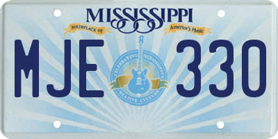 MS license plate MJE330