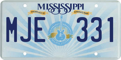 MS license plate MJE331